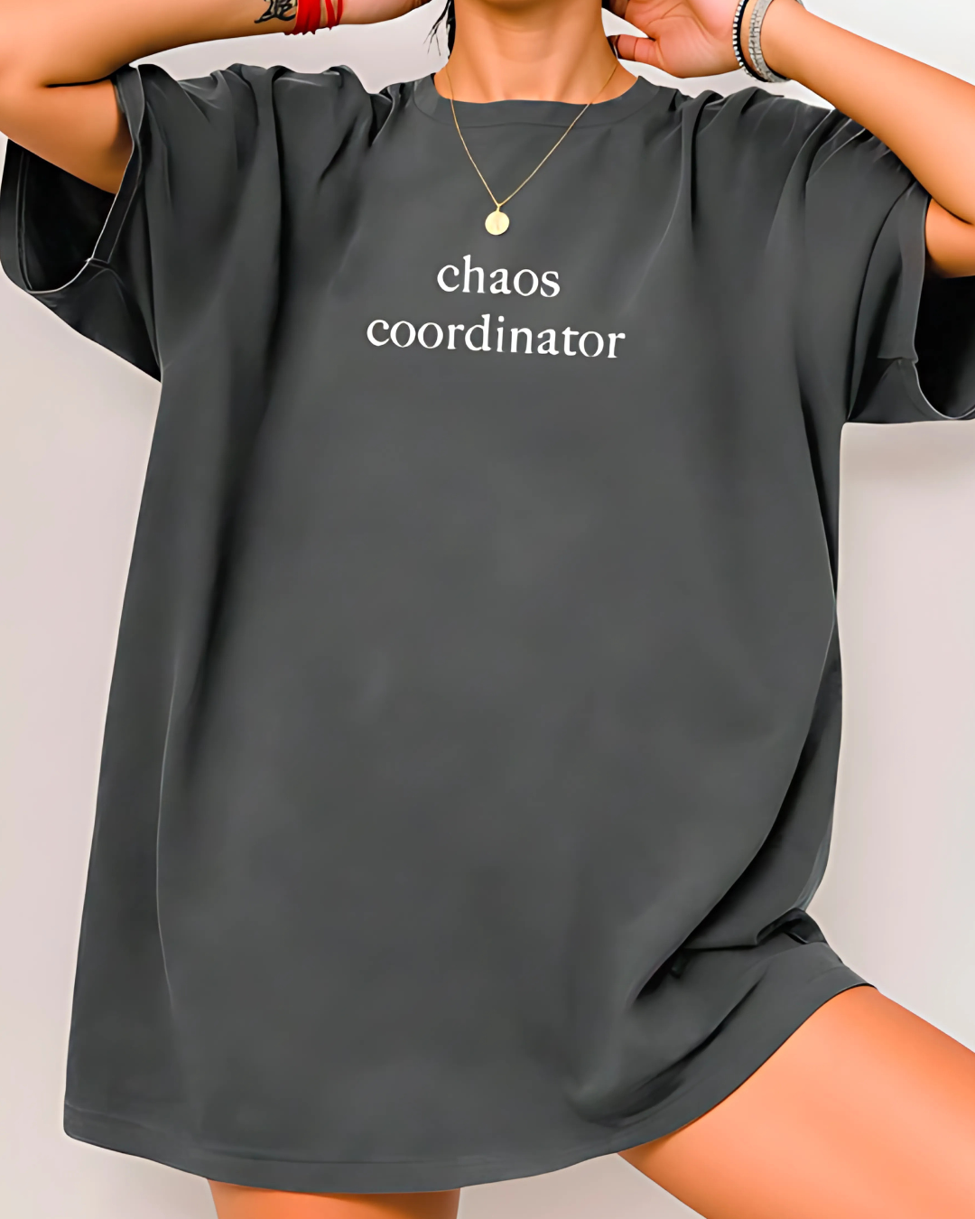 Chaos Coordinator – Gray Loose Fit Women’s Casual Tee