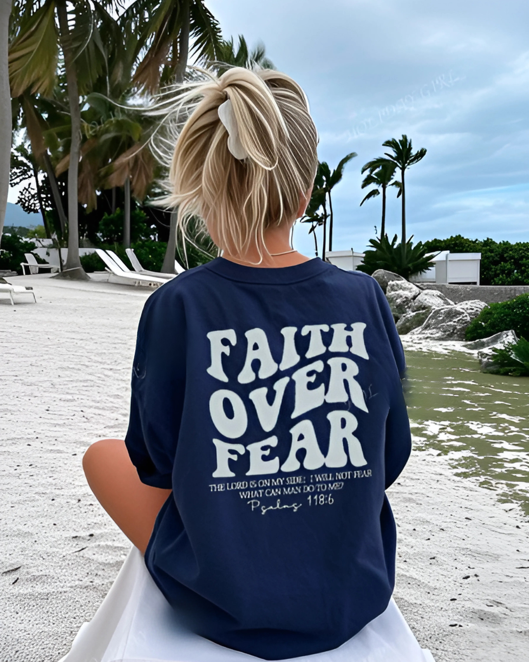 Faith Over Fear – Casual Graphic Tee for Women