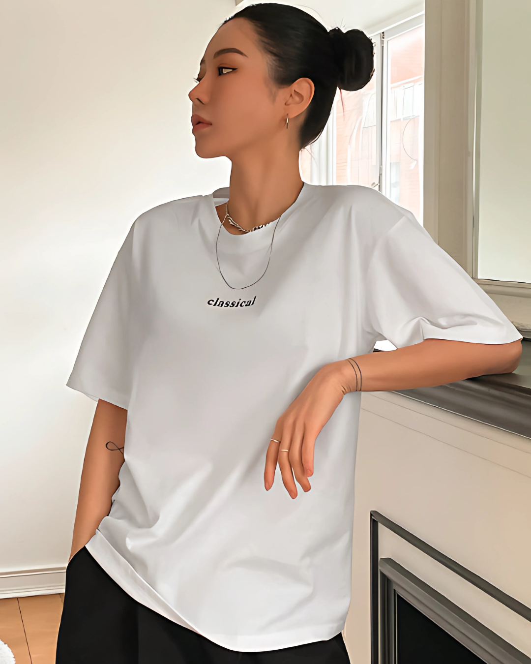 Classic Print Drop Shoulder Graphic Tee – Summer Essential