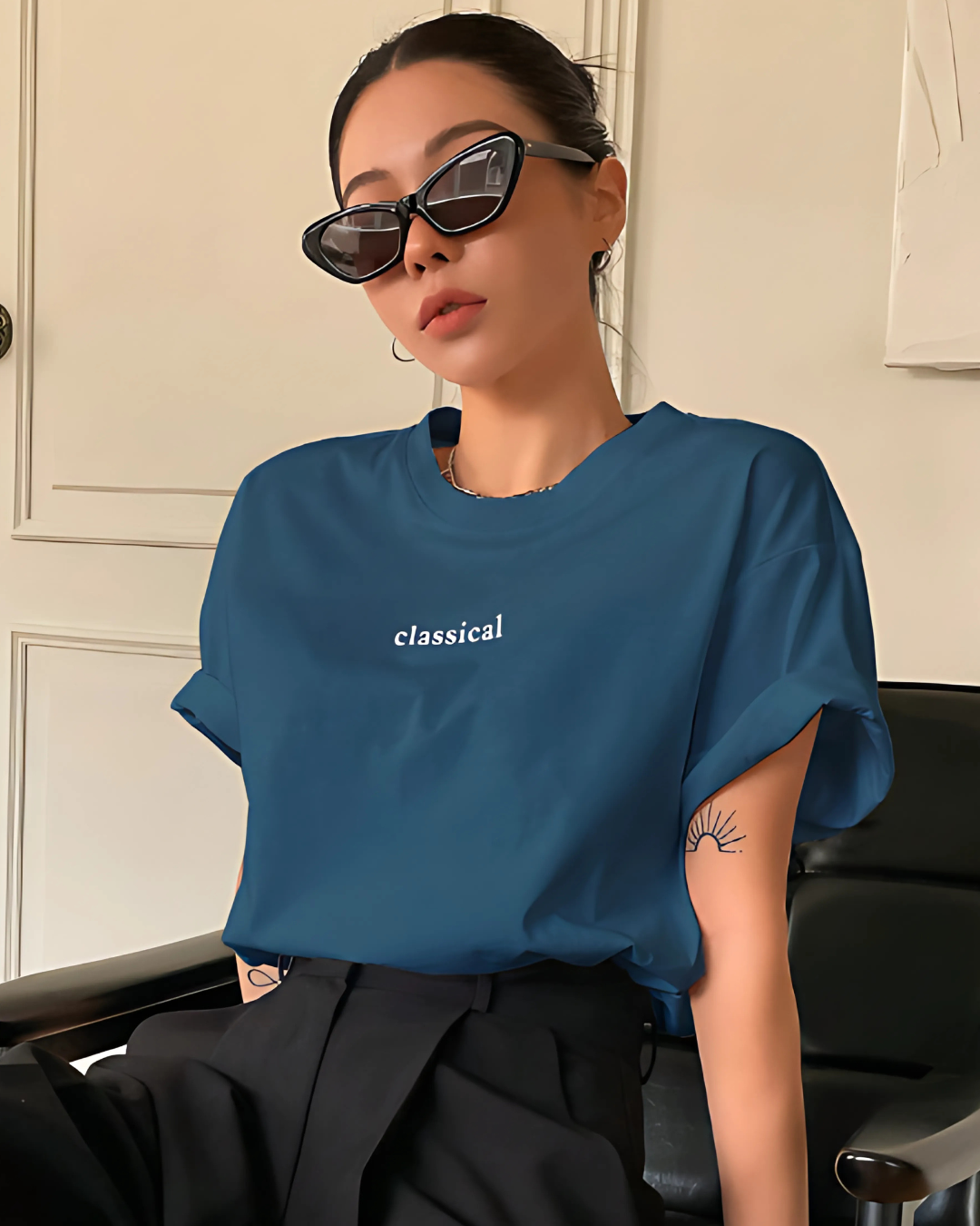 Classic Print Drop Shoulder Graphic Tee – Summer Essential