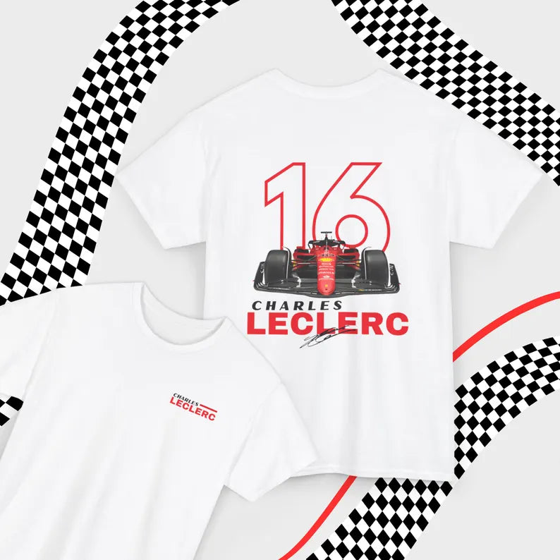 Charles Leclerc Scuderia Ferrari F1 T-Shirt – Unisex Racing Merch Inspired by LEC16