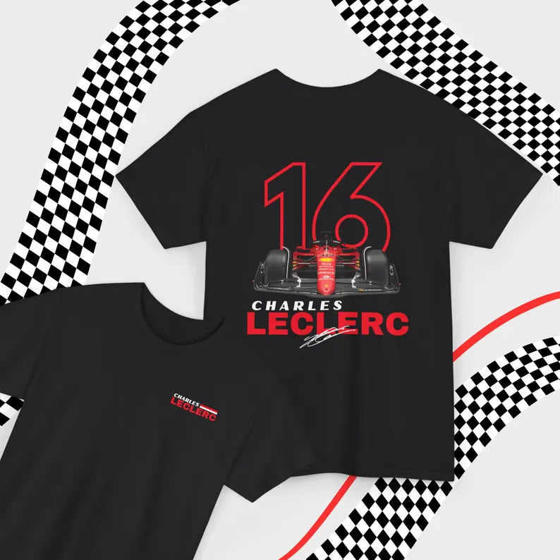 Charles Leclerc Scuderia Ferrari F1 T-Shirt – Unisex Racing Merch Inspired by LEC16