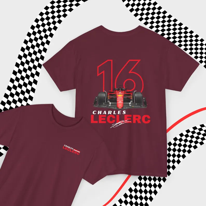 Charles Leclerc Scuderia Ferrari F1 T-Shirt – Unisex Racing Merch Inspired by LEC16