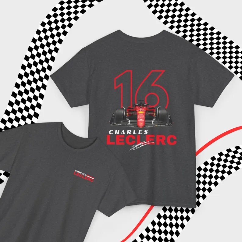Charles Leclerc Scuderia Ferrari F1 T-Shirt – Unisex Racing Merch Inspired by LEC16