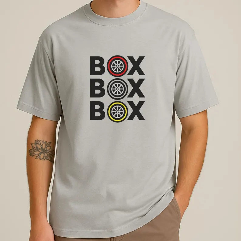 Box Box Box" Formula 1 T-Shirt – F1 Racing Tee | Motorsport Fan Shirt | Car Lover Gift