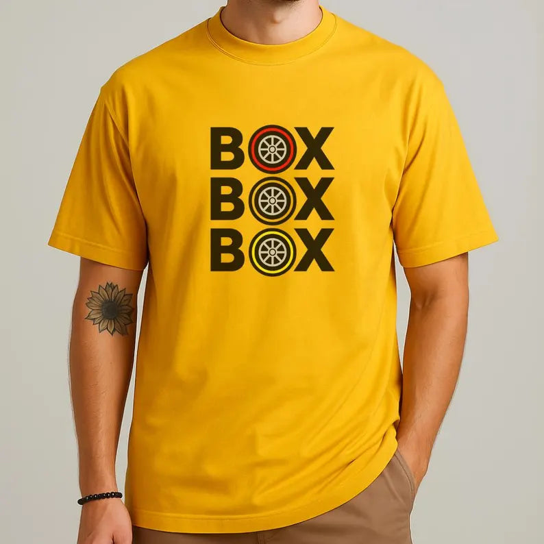 Box Box Box" Formula 1 T-Shirt – F1 Racing Tee | Motorsport Fan Shirt | Car Lover Gift