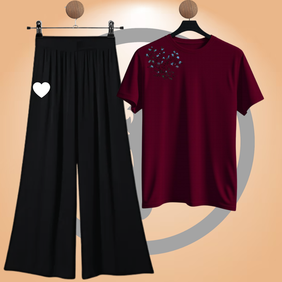 🌸 Floral Heart Loungewear Set – Sweet, Stylish & Effortlessly Chic 💖