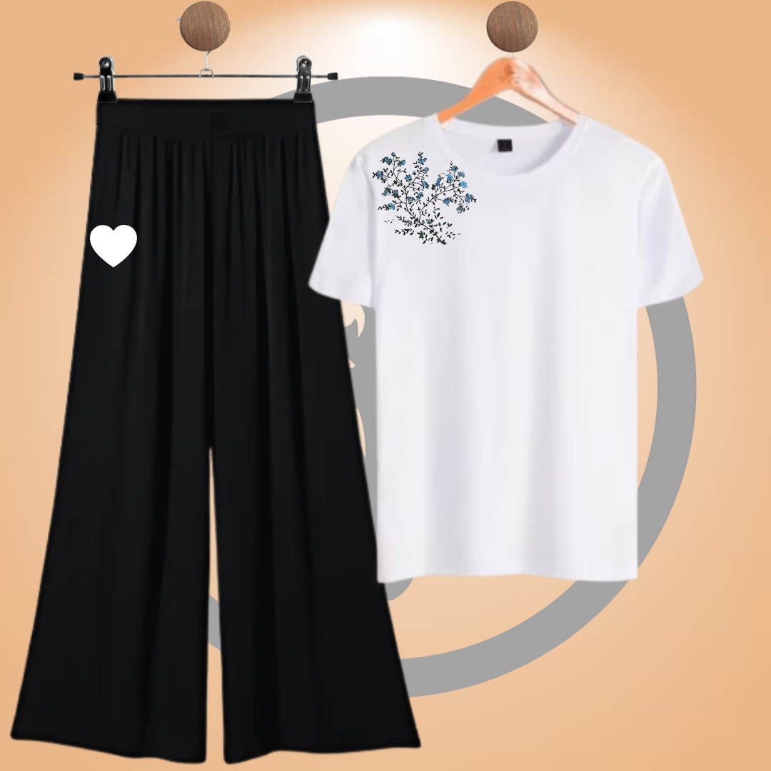 🌸 Floral Heart Loungewear Set – Sweet, Stylish & Effortlessly Chic 💖