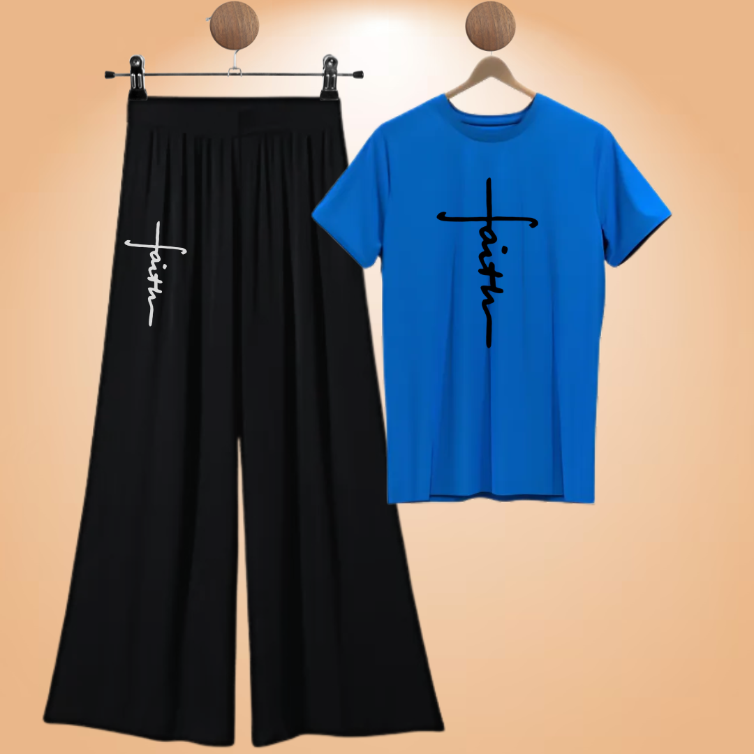 ✨ Faith Graphic Loungewear Set – Wear Your Belief, Feel the Comfort ✝️