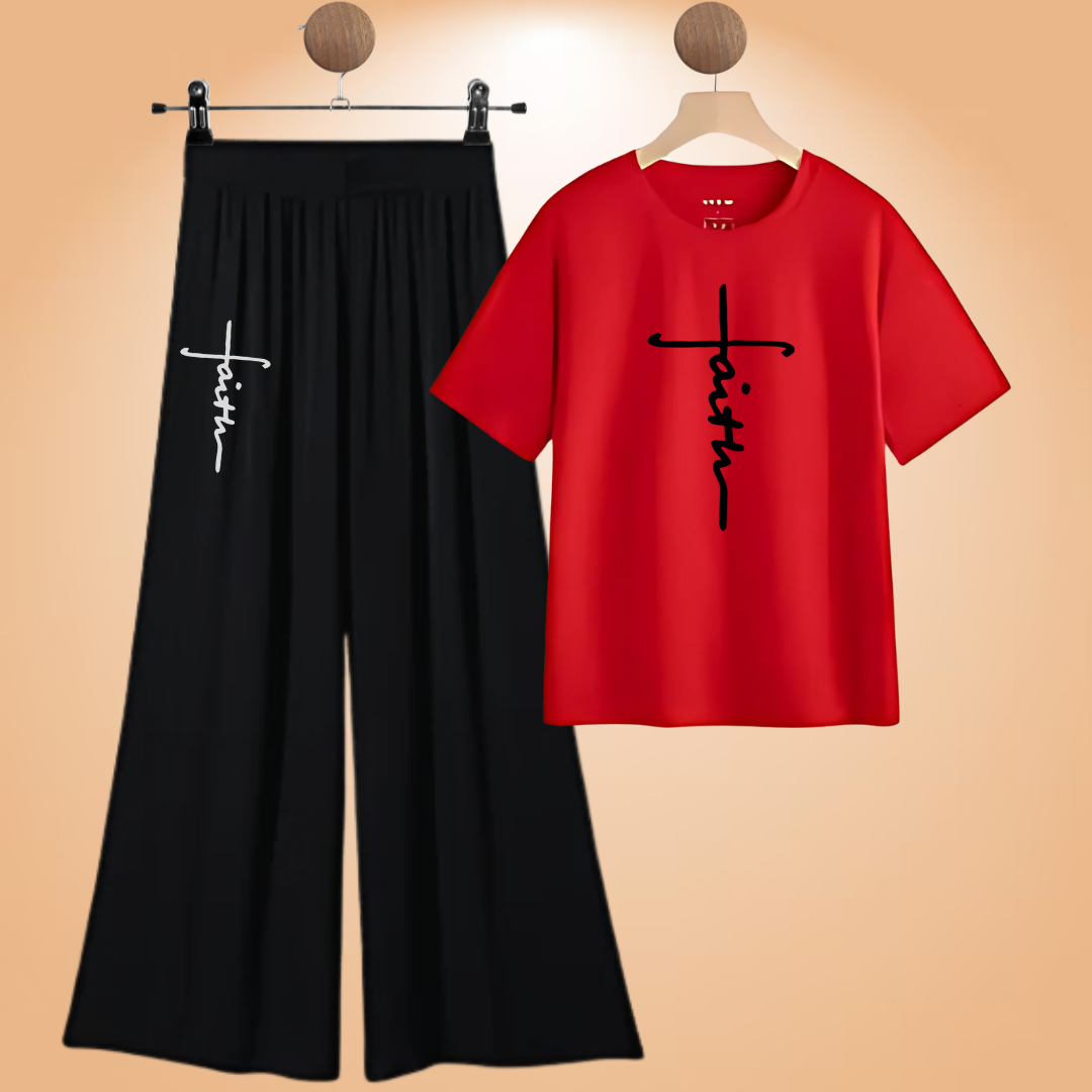 ✨ Faith Graphic Loungewear Set – Wear Your Belief, Feel the Comfort ✝️