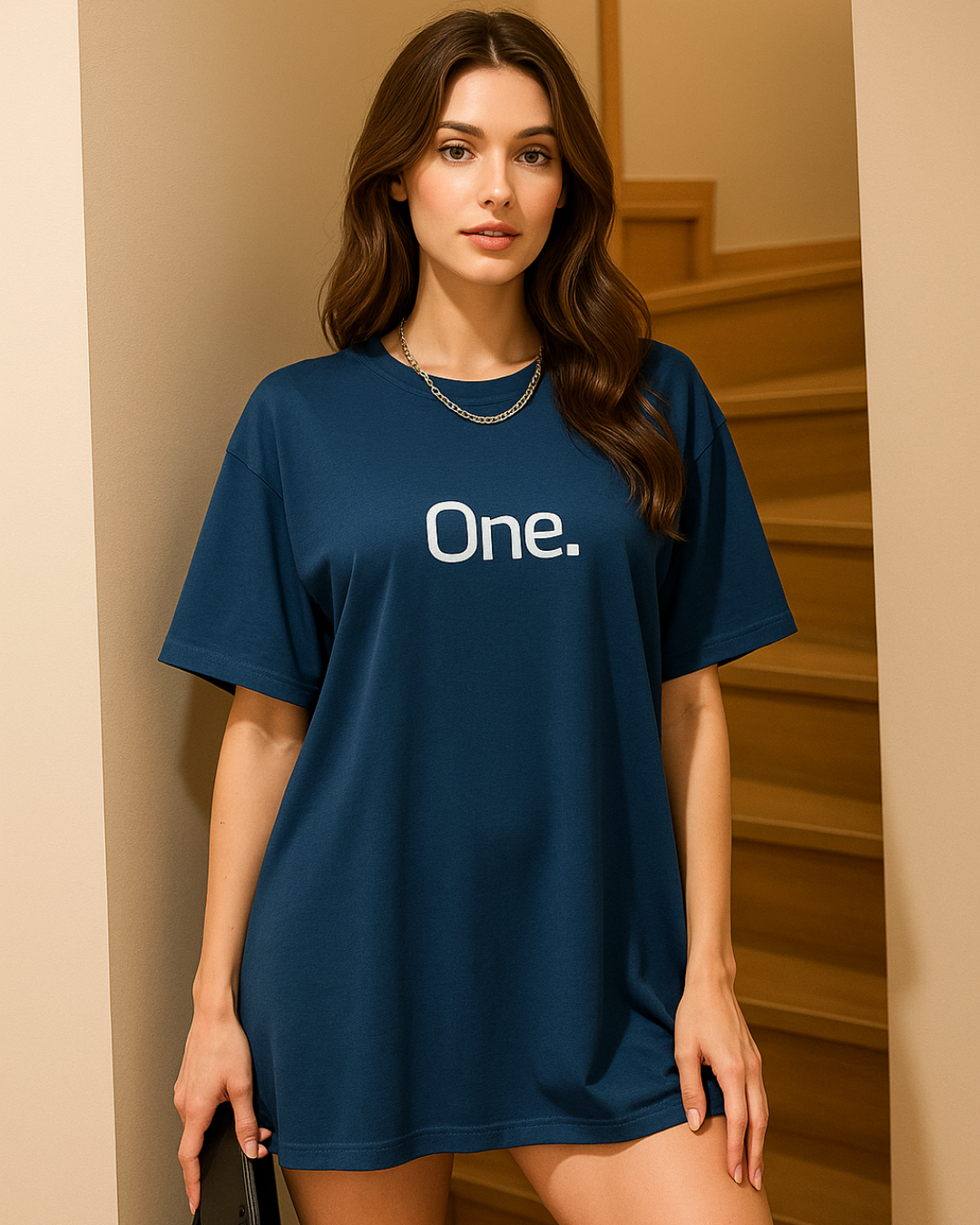 Women’s Plus Size Summer Casual ONE Print T-Shirt