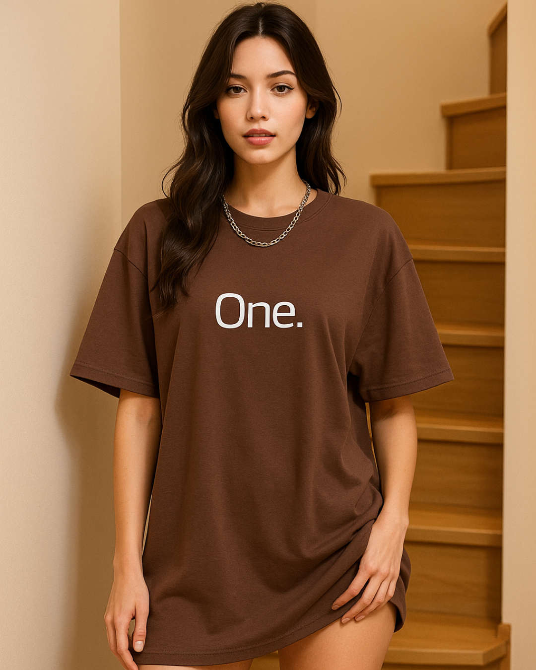 Women’s Plus Size Summer Casual ONE Print T-Shirt