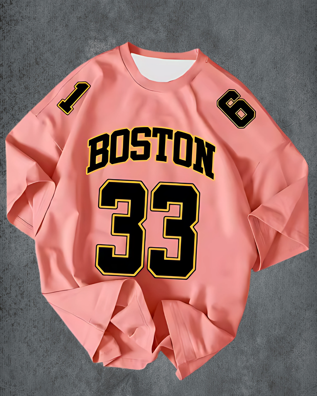 Unisex "Boston 33" Varsity Oversized T-Shirt
