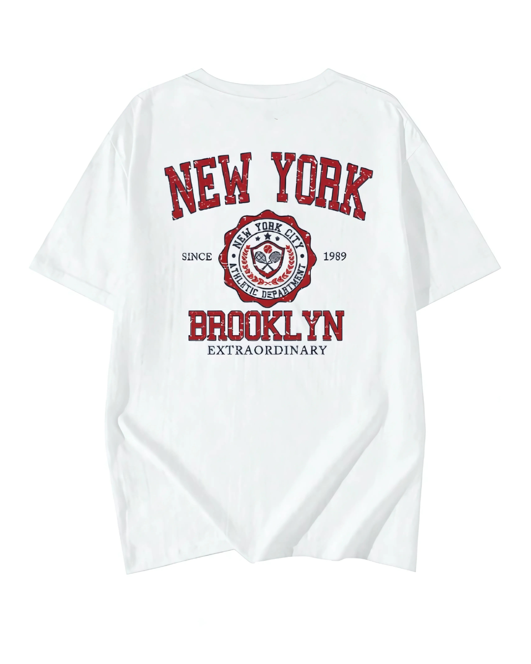 New York Slogan Print Women’s Casual Summer Tee – Loose Fit Everyday Top