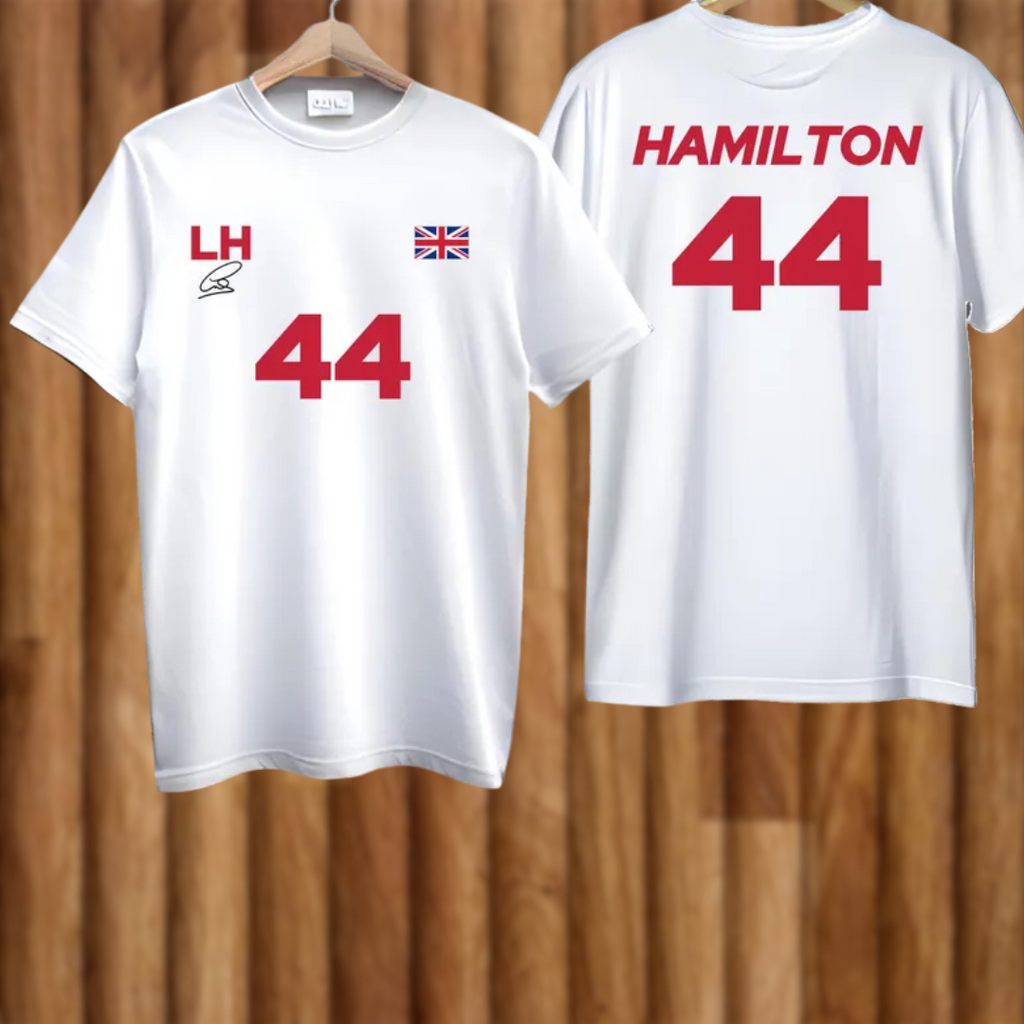 Lewis Hamilton Ferrari 44 Unisex F1 T-Shirt – Racing & Motorsport Gift for All Ages