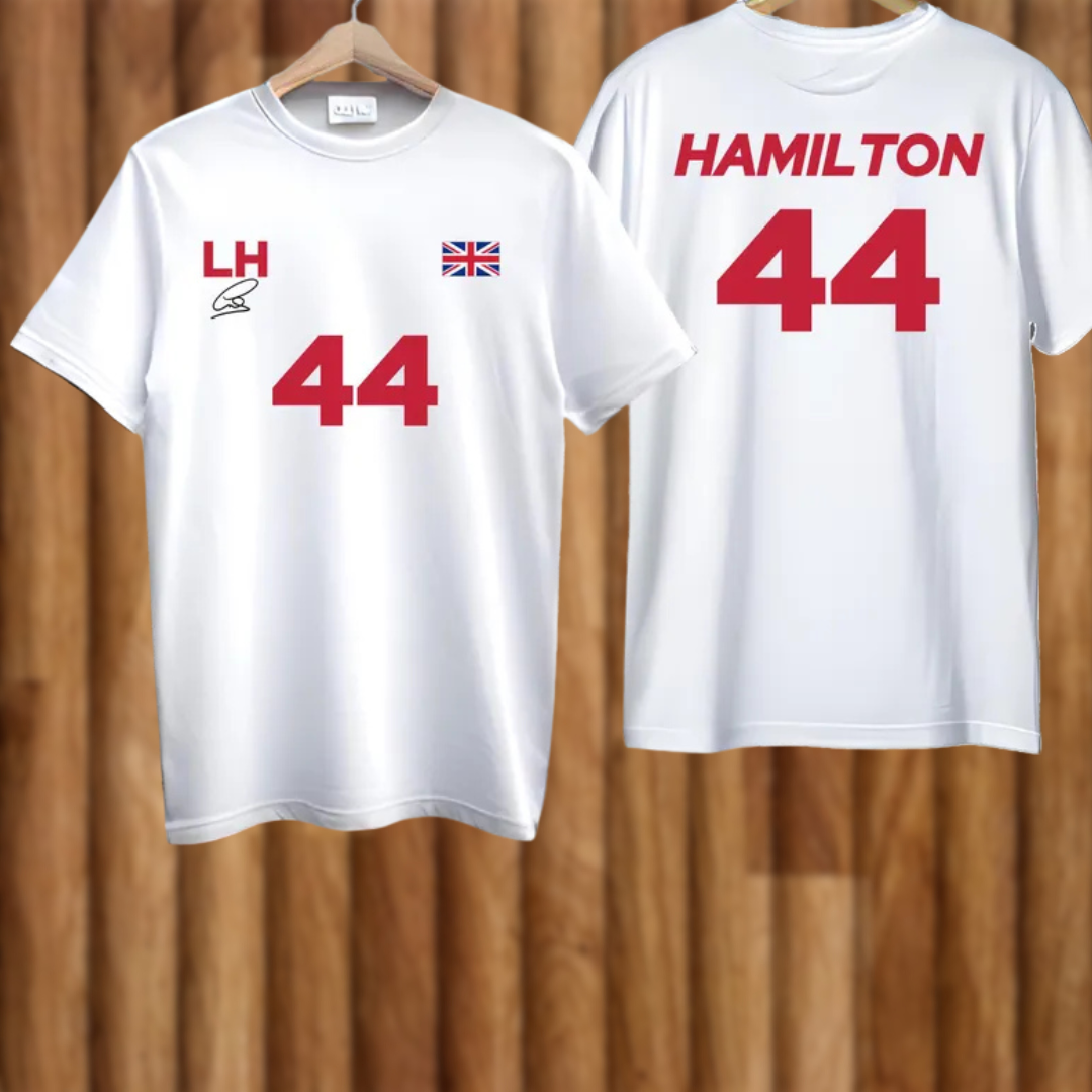 Lewis Hamilton Ferrari 44 Unisex F1 T-Shirt – Racing & Motorsport Gift for All Ages