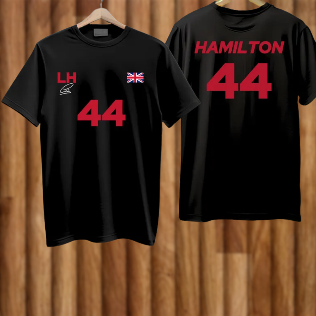 Lewis Hamilton Ferrari 44 Unisex F1 T-Shirt – Racing & Motorsport Gift for All Ages