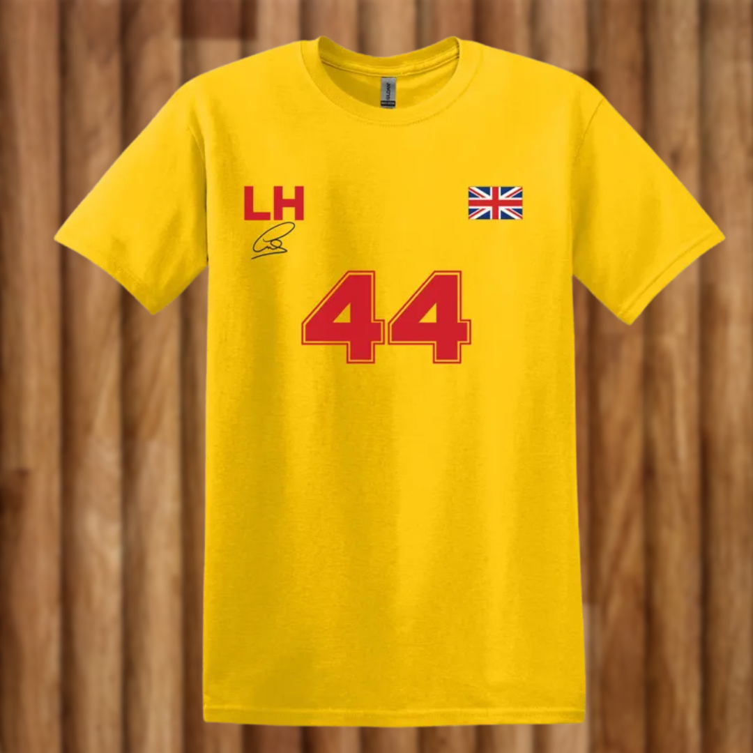 Lewis Hamilton Ferrari 44 Unisex F1 T-Shirt – Racing & Motorsport Gift for All Ages
