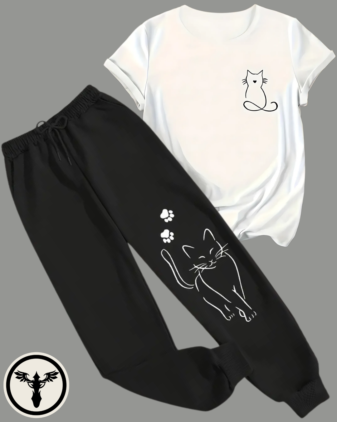 ✨ Cozy Cat Loungewear Set – Purrfectly Cute & Comfy! 🐾