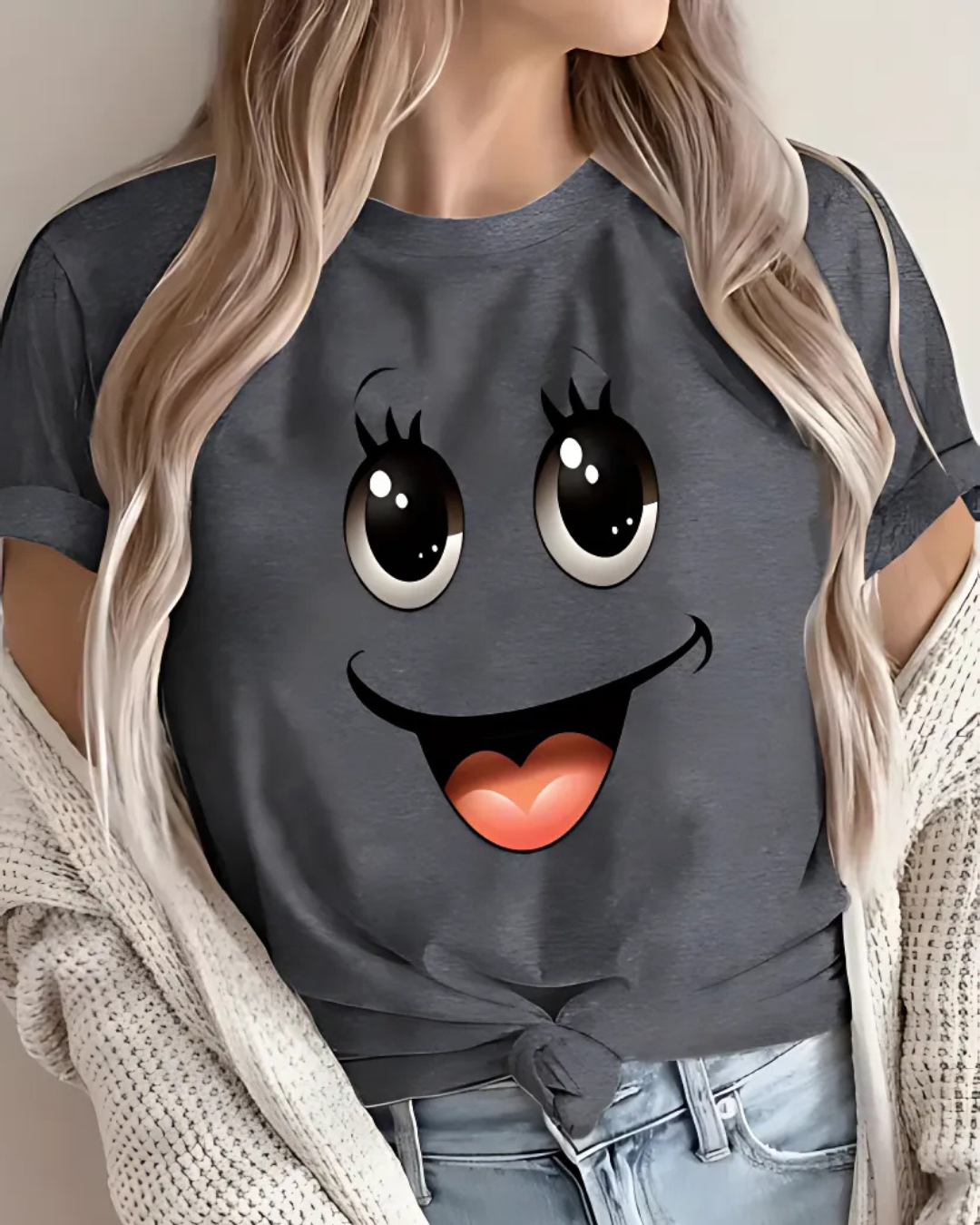 Happy Face Graphic Tee