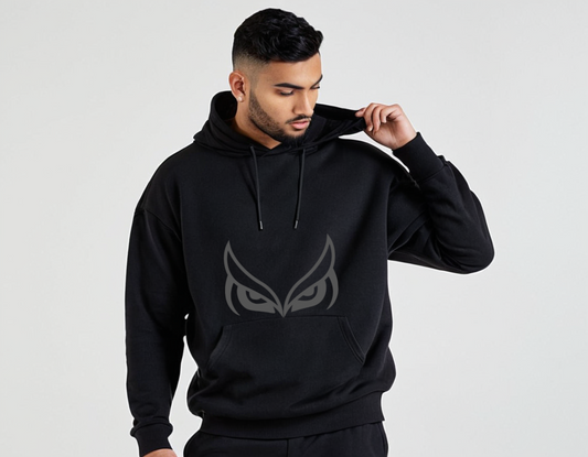 Midnight Owl Unisex Hoodie – Sleek & Bold Streetwear