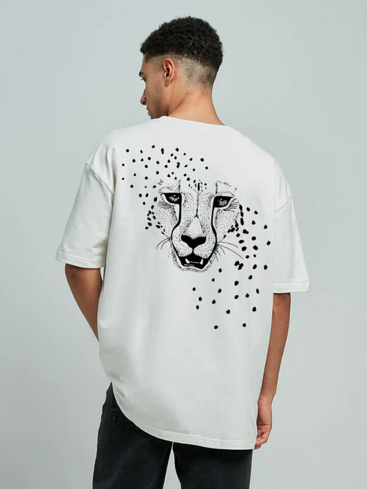 Unisex Style: Cheetah Print Oversized Tee for Everyone