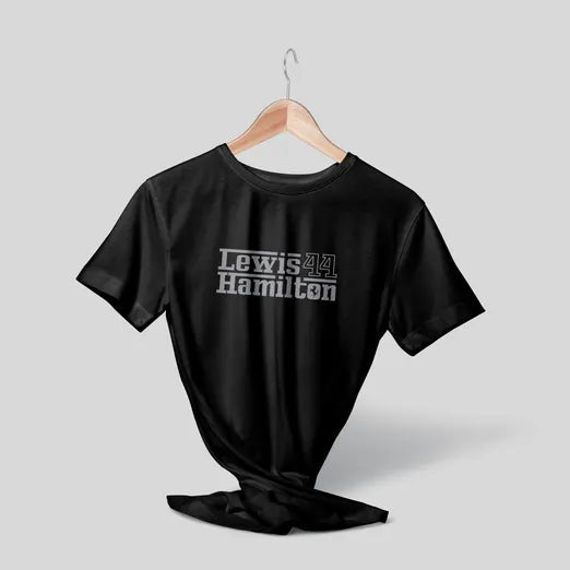 Lewis Hamilton #44 Typographic Tee – Ferrari-Inspired F1 T-Shirt | Drive To Survive Fan Shirt