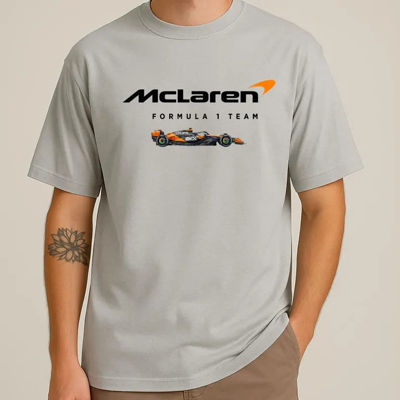 McLaren F1 Team Logo T-Shirt – Unisex Formula One Racing Fan Tee | British Grand Prix Merch | F1 Gift