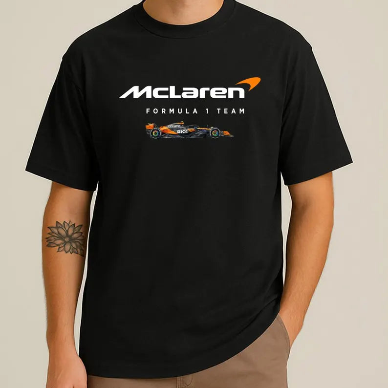 McLaren F1 Team Logo T-Shirt – Unisex Formula One Racing Fan Tee | British Grand Prix Merch | F1 Gift