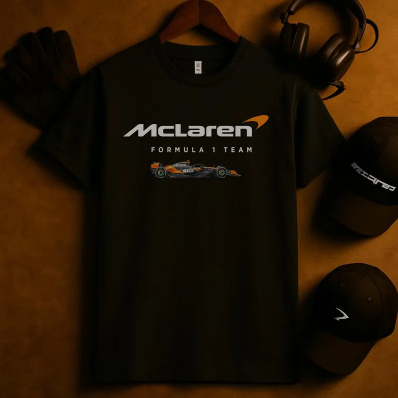 McLaren F1 Team Logo T-Shirt – Unisex Formula One Racing Fan Tee | British Grand Prix Merch | F1 Gift